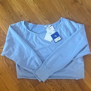 JoyLab Soft Blue Cropped Sweatshirt